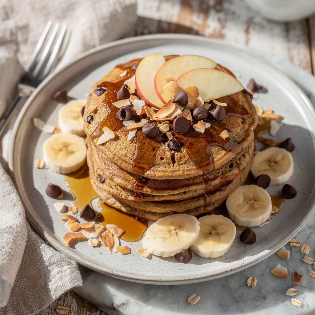 Chocolate Chip Coconut Pancakes