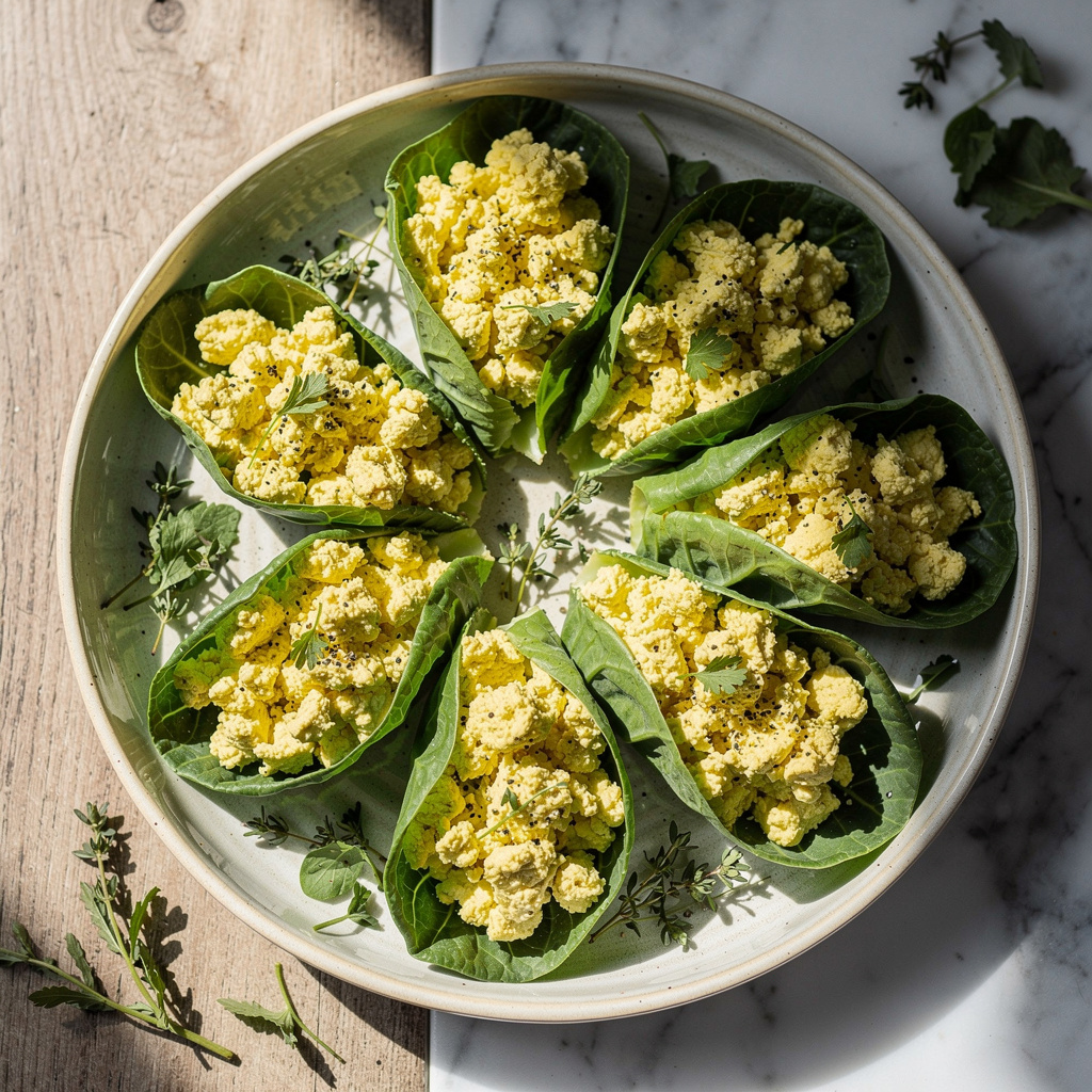 Dom Thompson's Vegan Egg Salad Collard Wraps