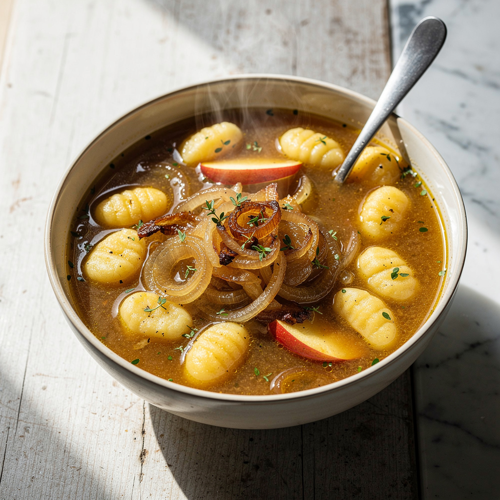 French Onion Gnocchi Soup