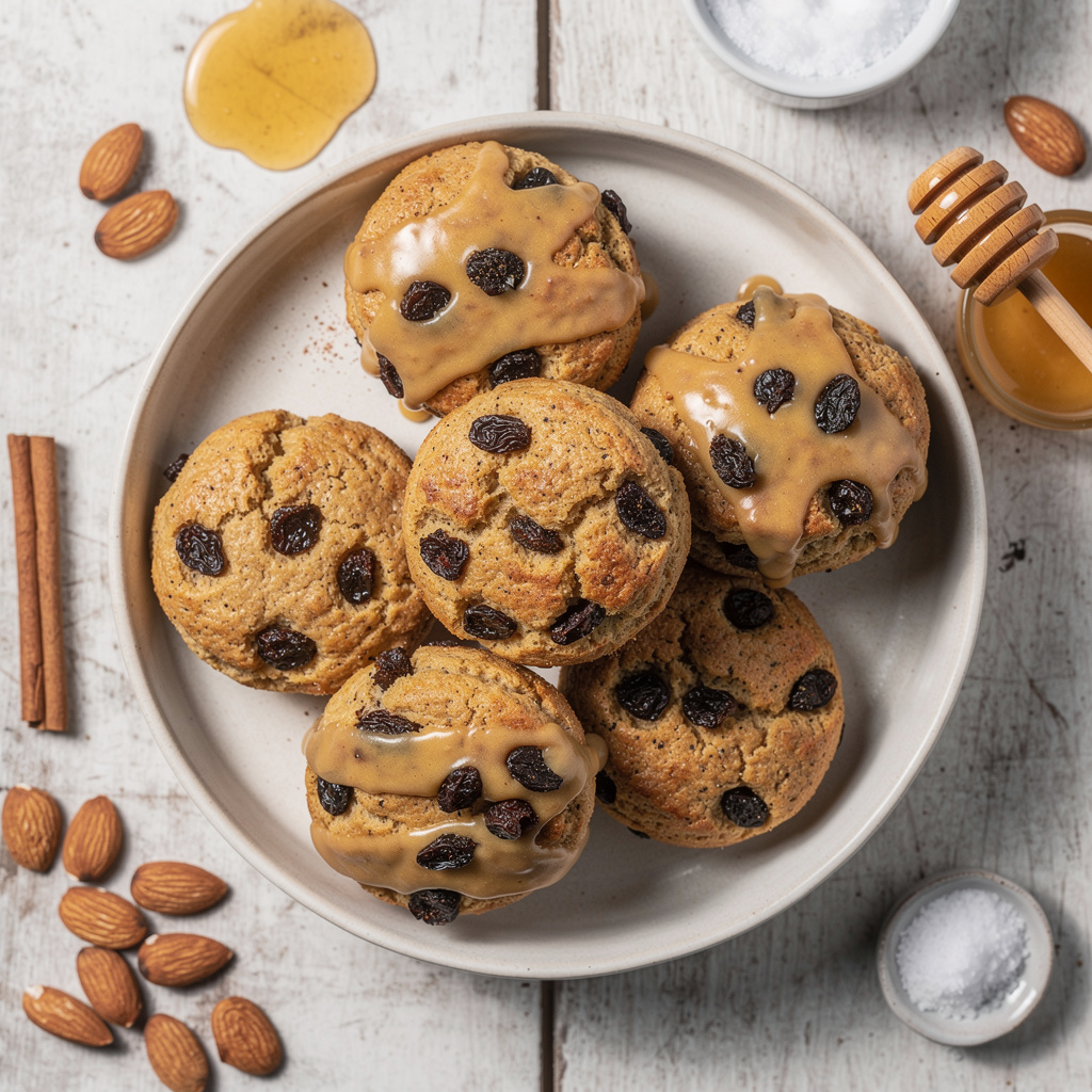 Frosted Cinnamon Raisin Biscuits (grain-free)