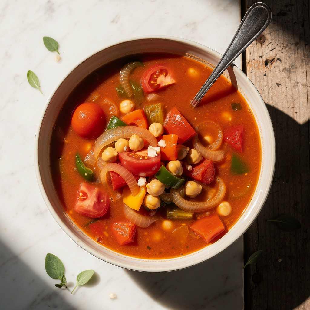 Garden Chickpea Tomato Soup