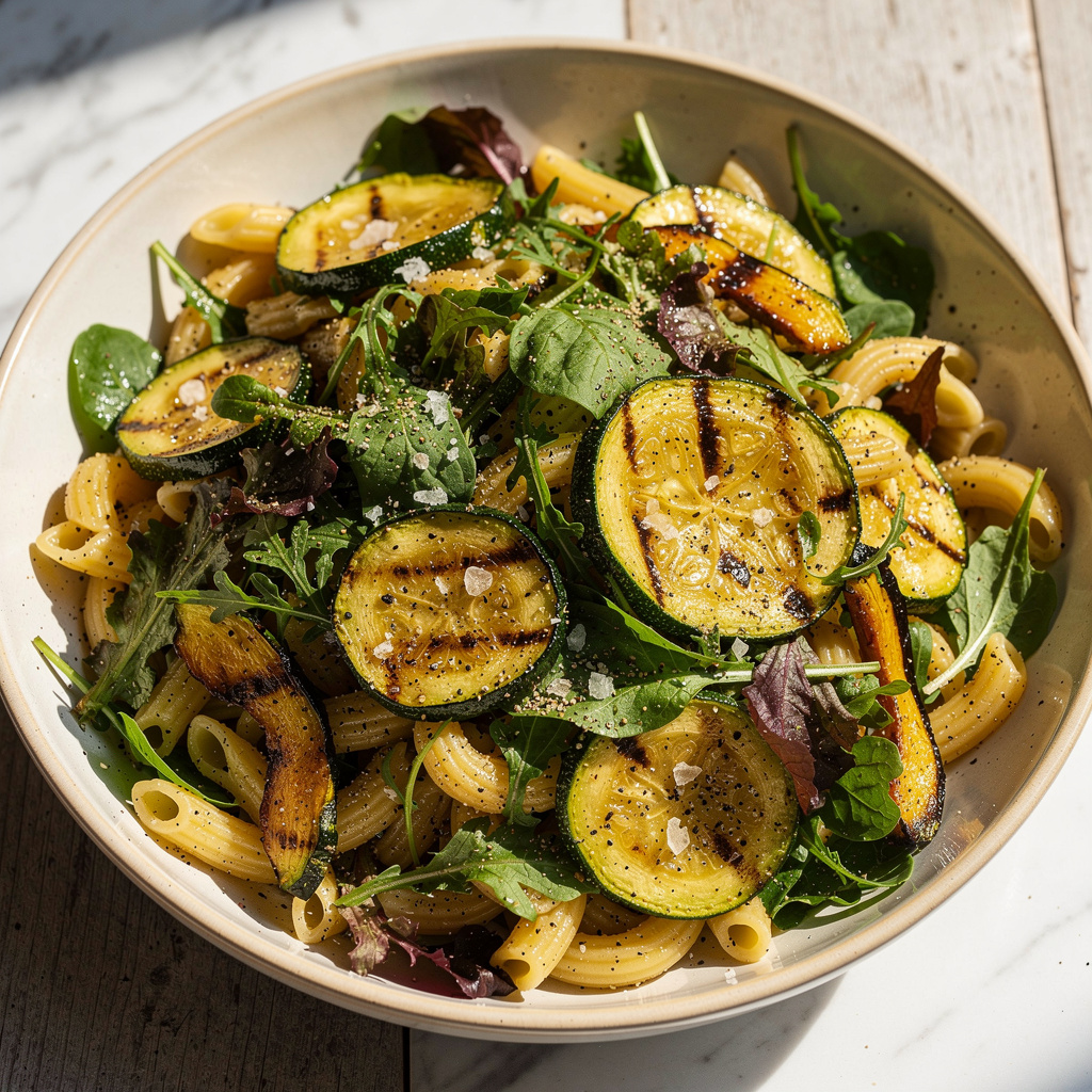 Grilled Summer Squash Pasta Salad