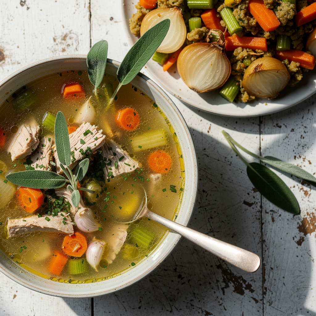 Leftover Turkey Soup