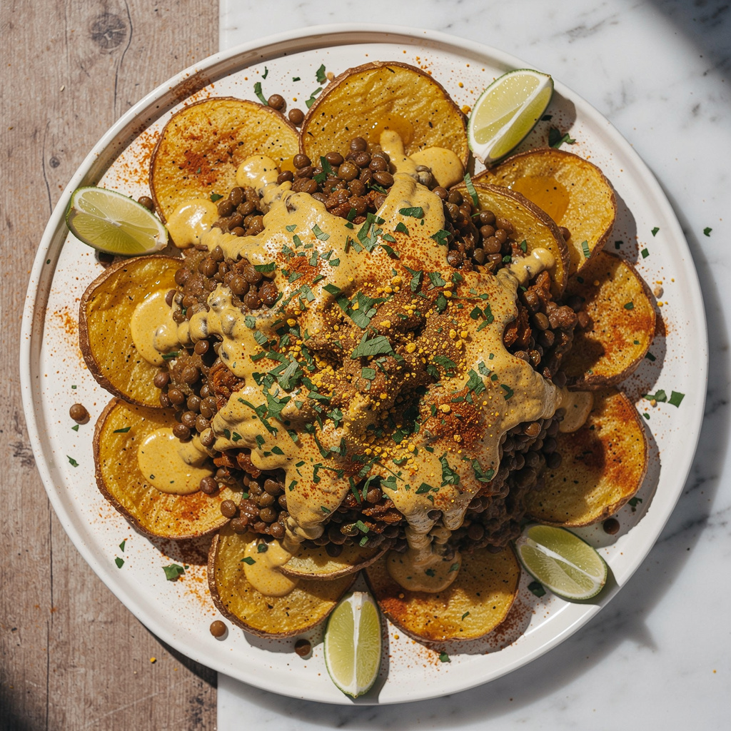 Loaded Lentil Nachos