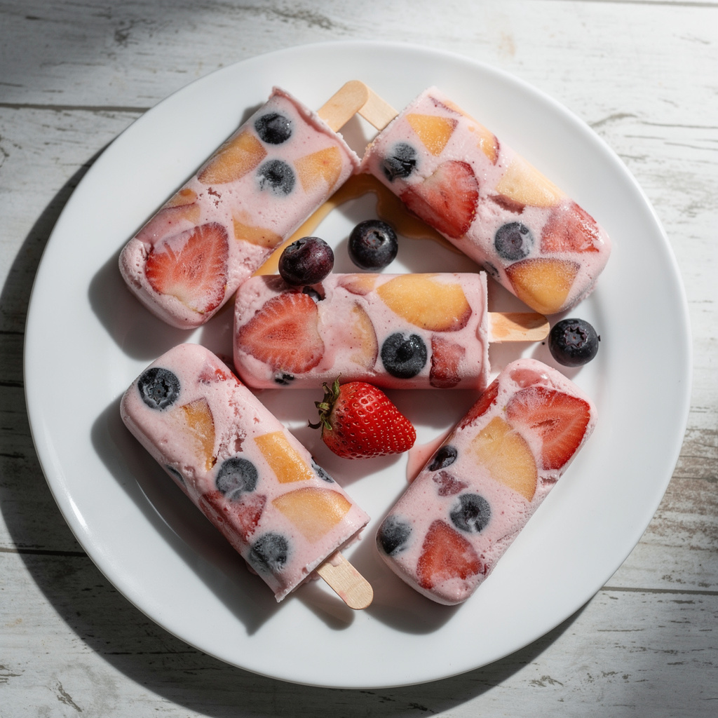 Loaded Strawberry Ice Pops