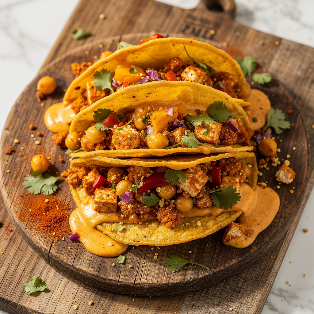 Loaded Vegan Chalupas with Chipotle Queso