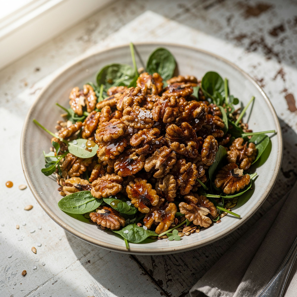 Maple Candied Walnuts