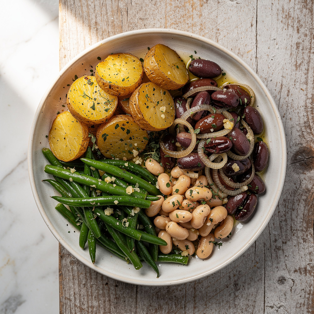 Mediterranean Green Beans and Potato Toss