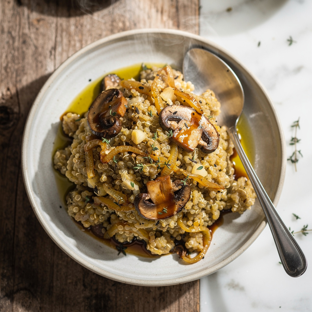 Mushroom Quinoa Risotto