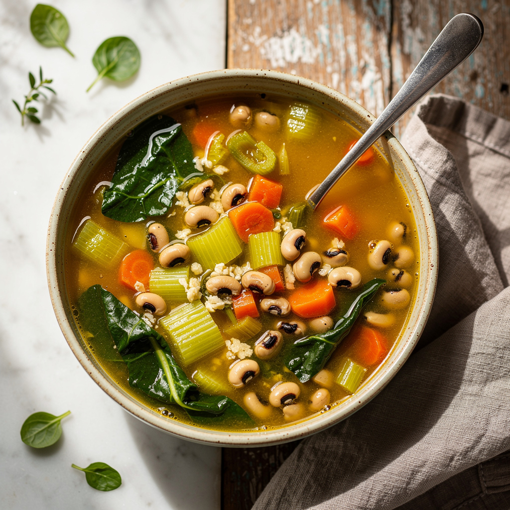 New Year’s Day Soup with Black-Eyed Peas