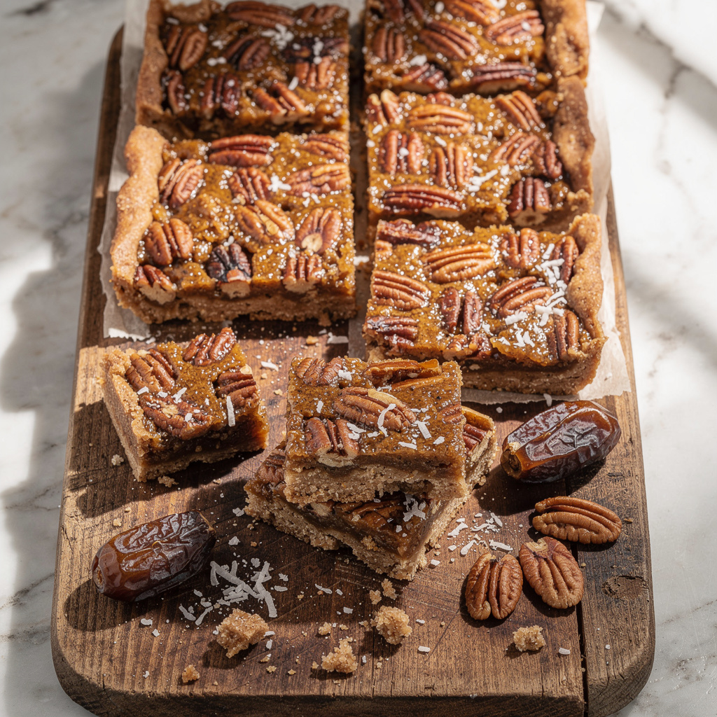 No-Bake Pecan Pie Bars (Vegan, Paleo)