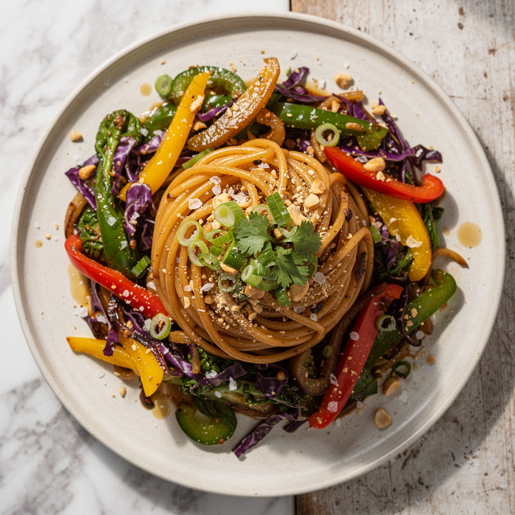 Peanut Noodles with Extra Veggies