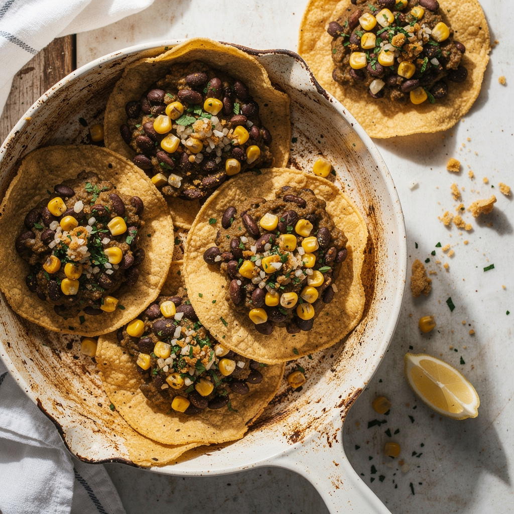 Quick Black Bean Tostadas