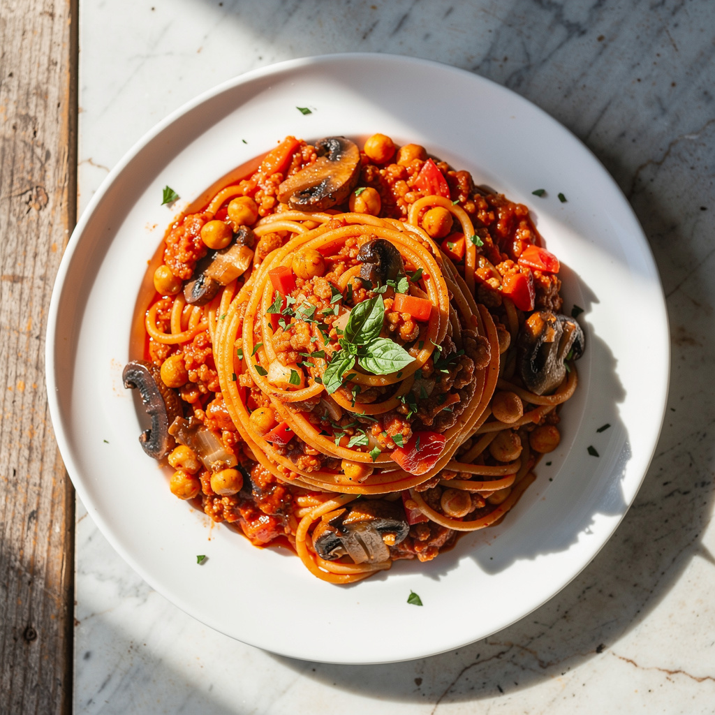 Quick Chickpea Bolognese