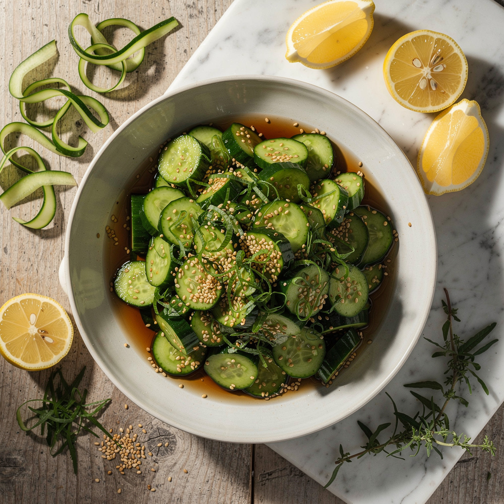 Quick-Pickled Japanese Cucumbers