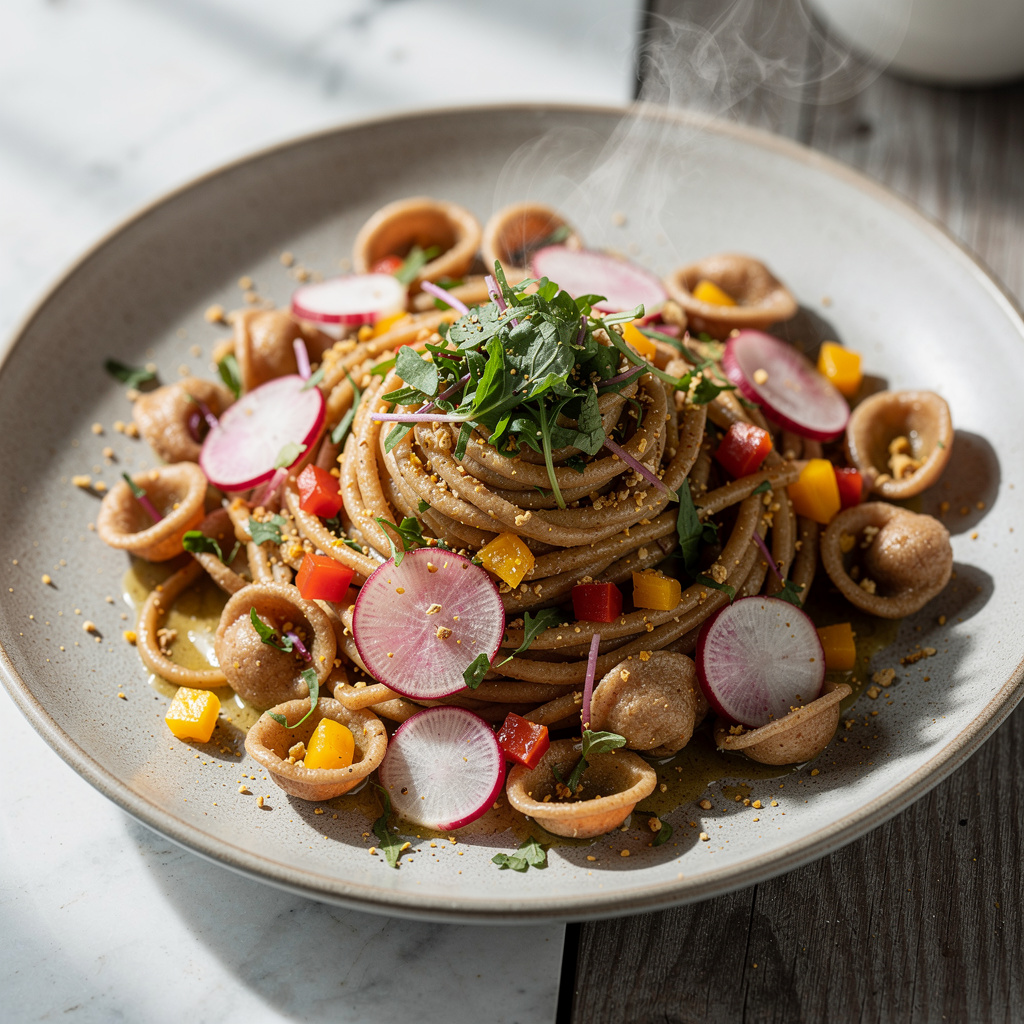 Root-to-Leaf Radish Pasta