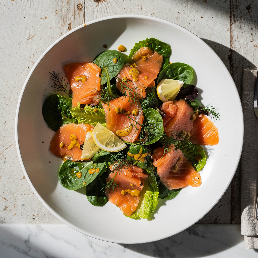 Smoked Salmon Salad (with an easy Dill Dressing!)