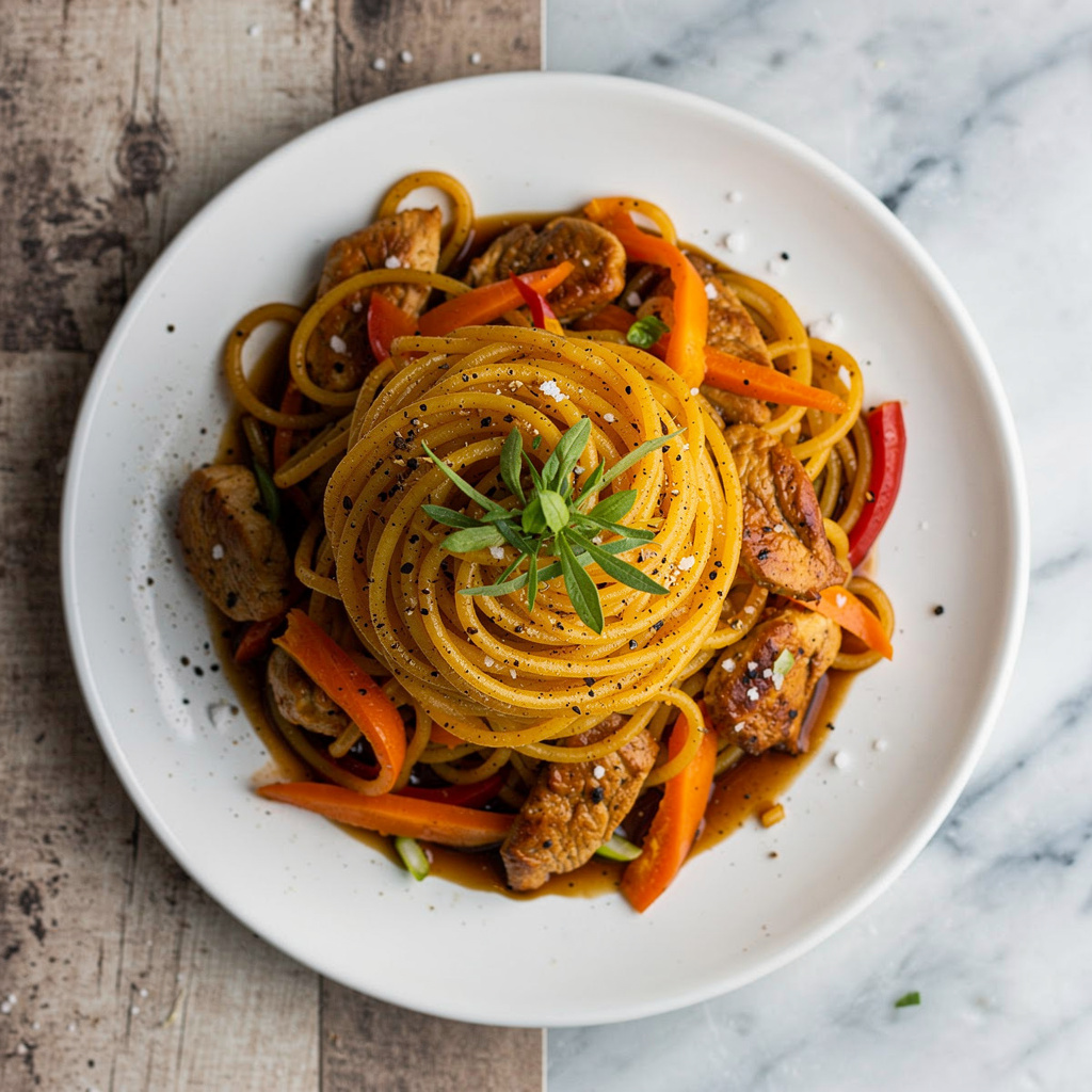 Spaghetti Squash Chicken Stir Fry