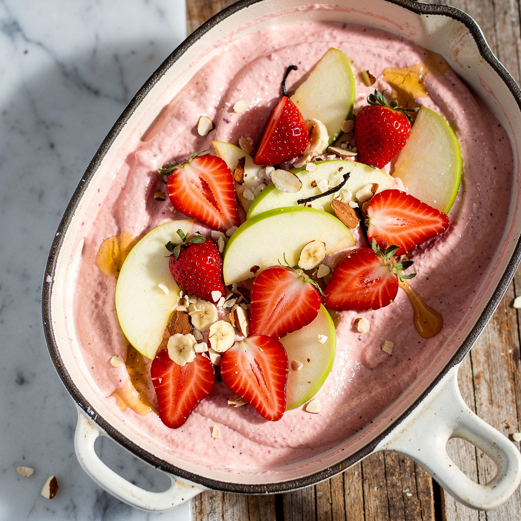 Strawberry Nice Cream Sundaes