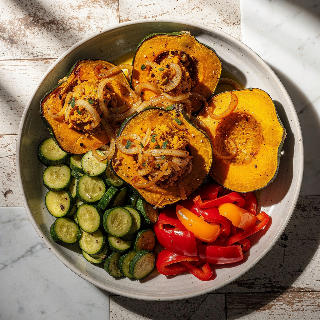 Stuffed Kabocha Squash (Vegan & Paleo)
