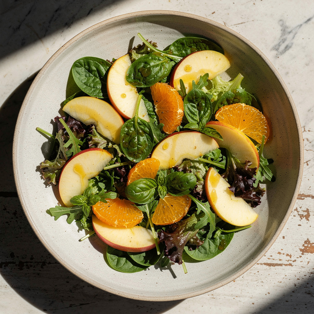 Summer Salad with Orange Basil Vinaigrette