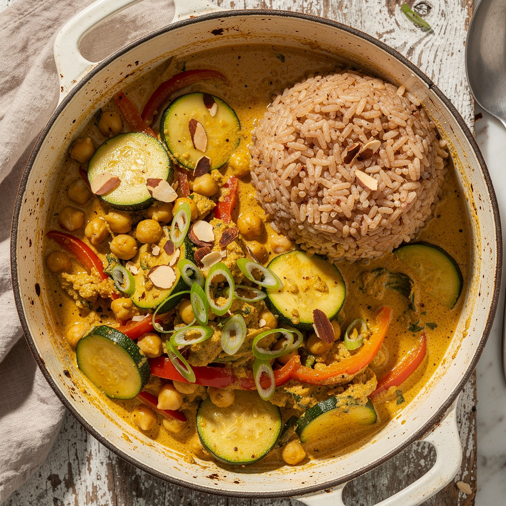 Thai Chickpea-Almond Curry