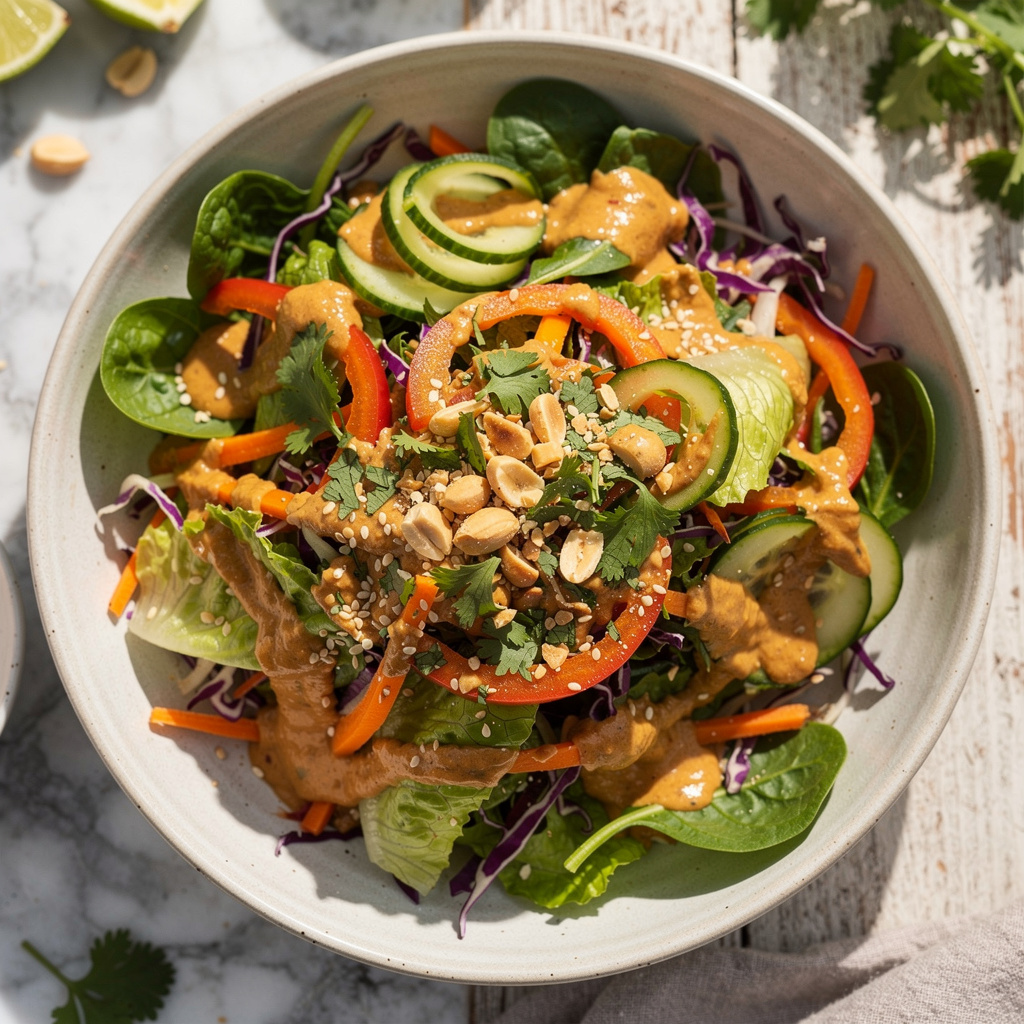 Thai Salad with Peanut Dressing