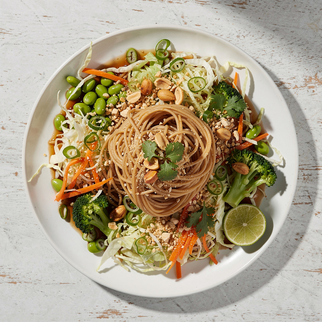 Thai-Style Slaw with Peanuts and Ramen Noodles