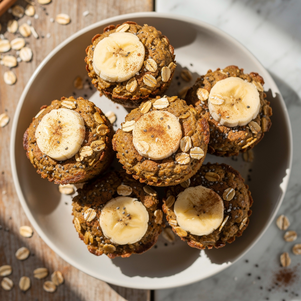 Vegan Baked Banana Oatmeal Cups
