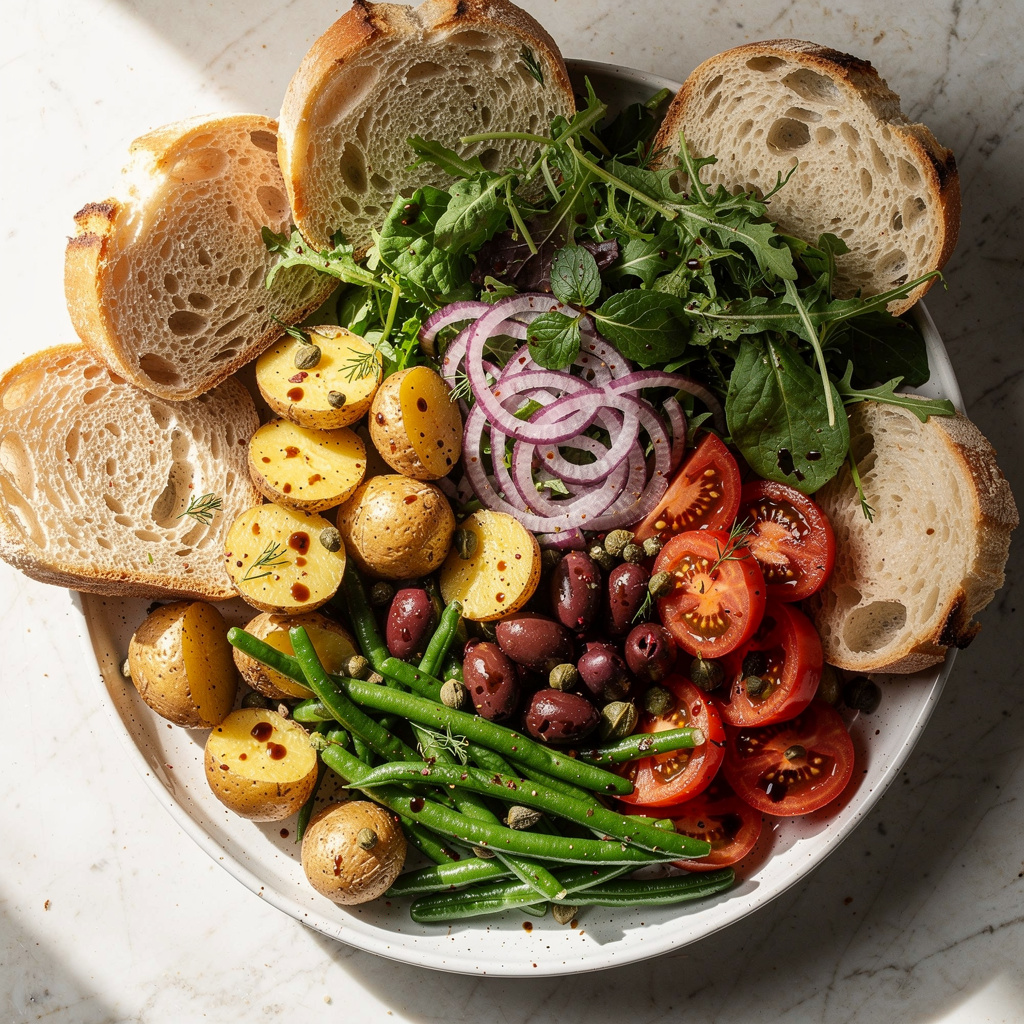 Vegan Niçoise Salad Sandwich (Pan Bagnat)