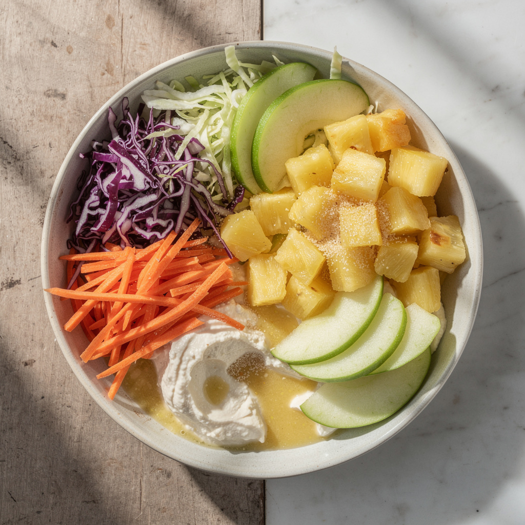 Vegan Pineapple Coleslaw