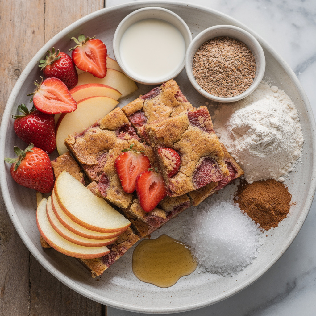 Vegan Strawberry Blondies