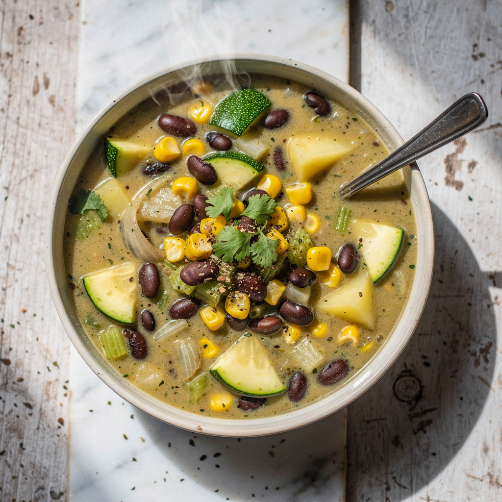 Zucchini, Corn, and Black Bean Soup