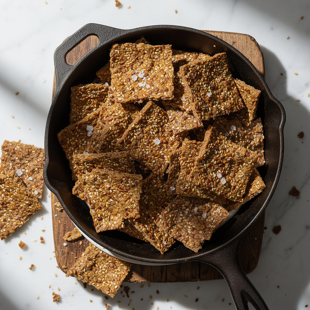 Buckwheat Sesame Crackers
