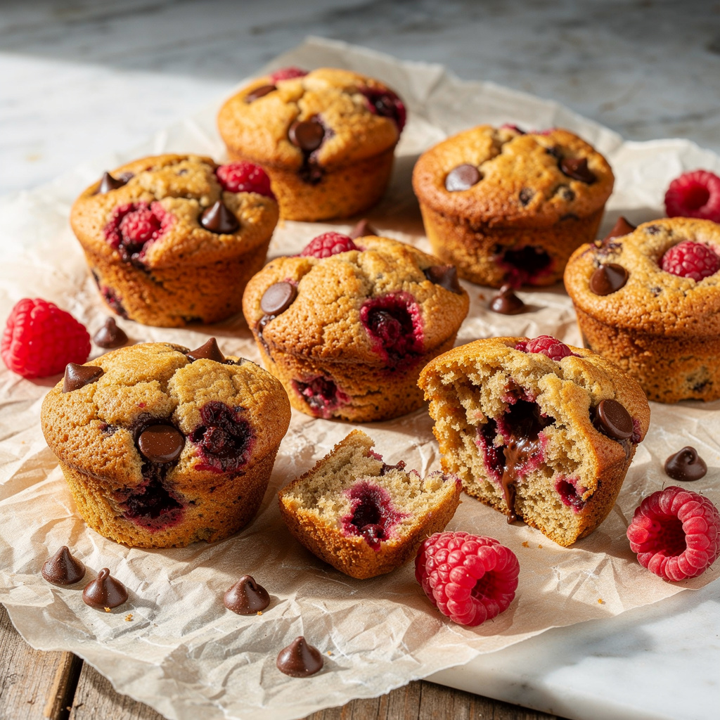 Raspberry Chocolate Chip Muffins (Grain-free)