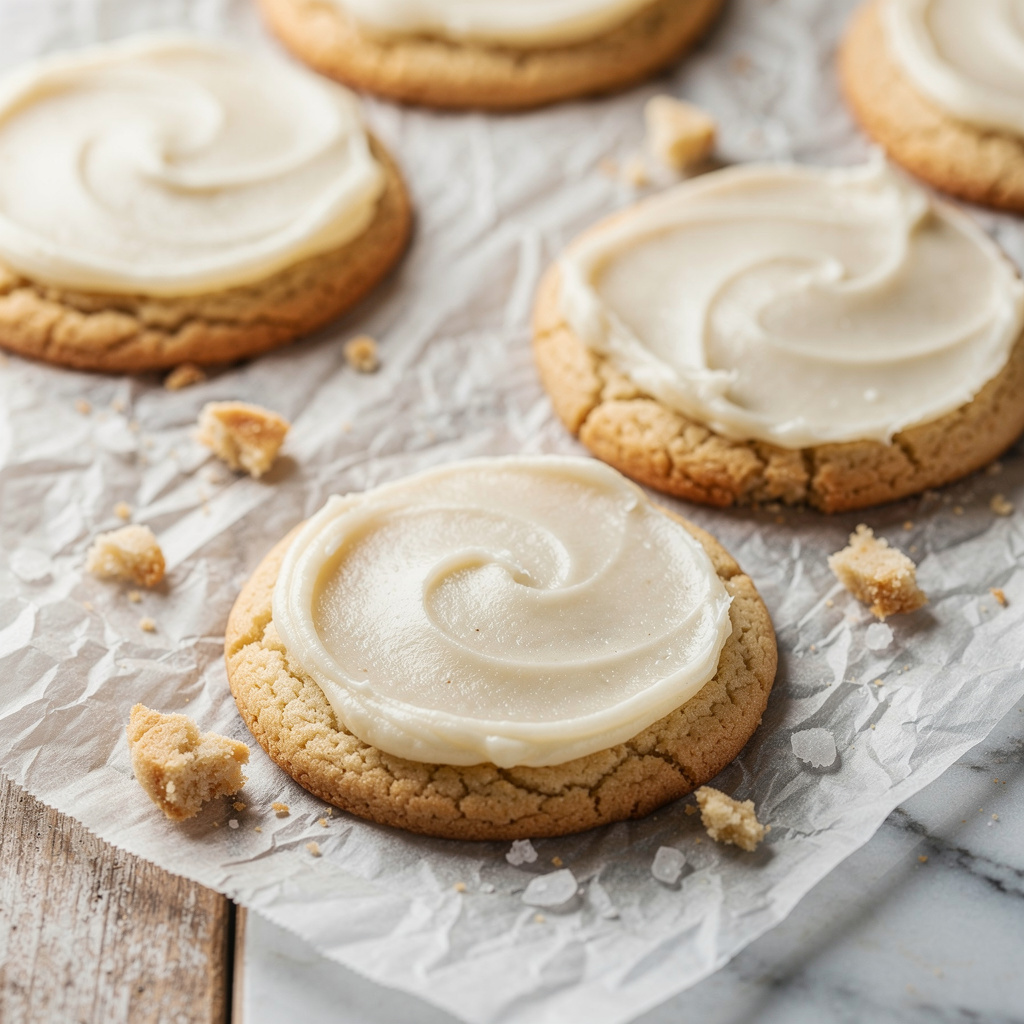 Almond Flour Frosted Sugar Cookies