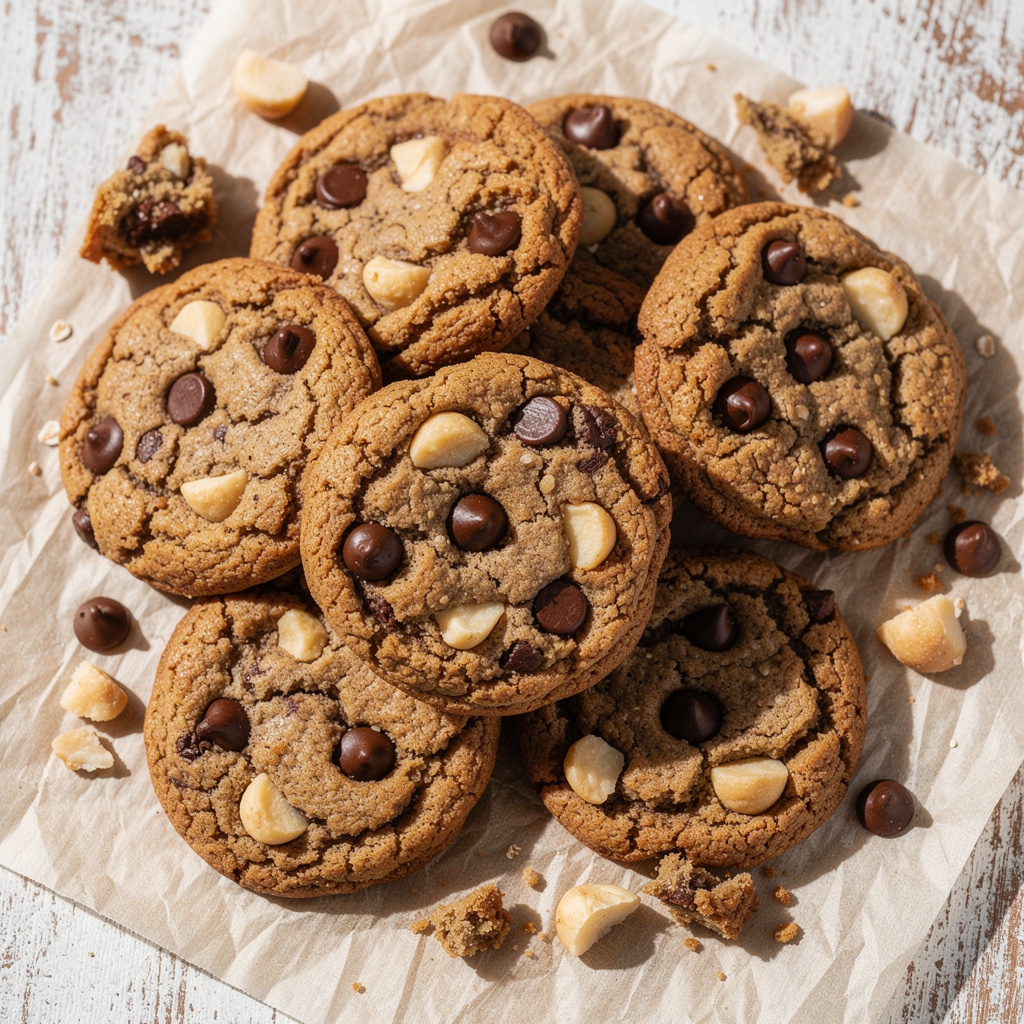 Soft Chocolate-Chip Macadamia Cookies
