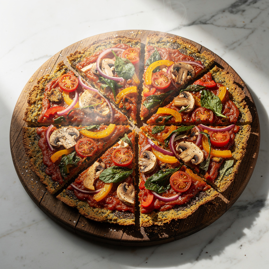 Vegan Cauliflower Crust Pizza