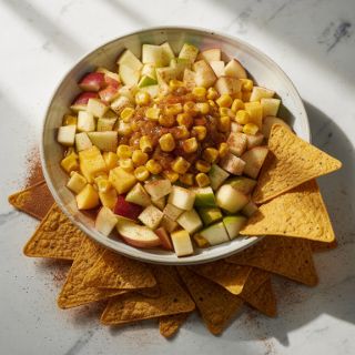 Apple Salsa with Cinnamon Tortilla Chips