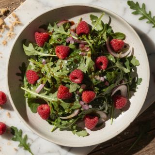 Arugula Salad with Raspberry Vinaigrette