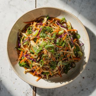 Asian Coleslaw with Sesame-Ginger Dressing