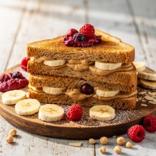 Banana-Stuffed Aquafaba French Toast