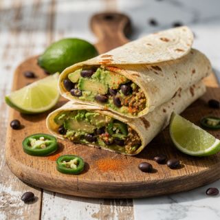 Black Bean-Avocado Wraps