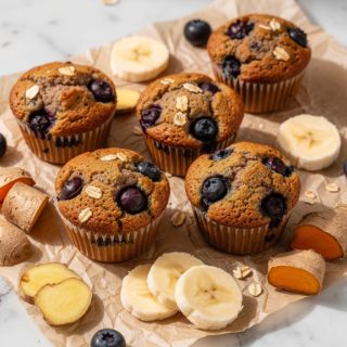 Blueberry Oat Breakfast Muffins