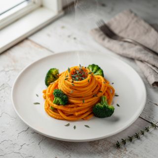 Butternut Squash Mac and Cheese with Broccoli