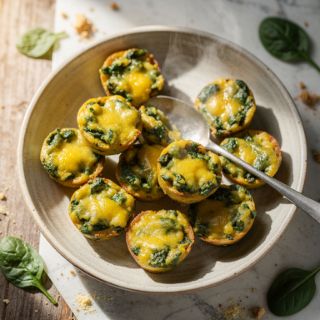 Cheesy Vegan Stuffed Spinach Bites