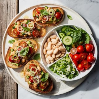 Cherry Tomato Bruschetta Tartines