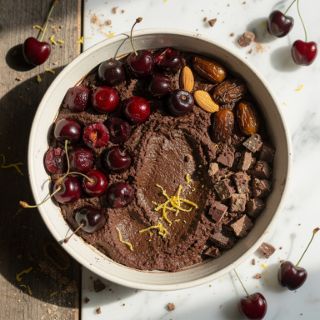 Chocolate Cherry Vegan Cobbler