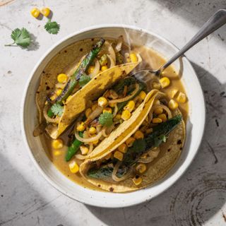 Creamy Poblano and Corn Tacos (Tacos de Rajas con Crema)
