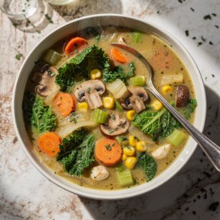 Creamy Vegetable Soup with Escarole